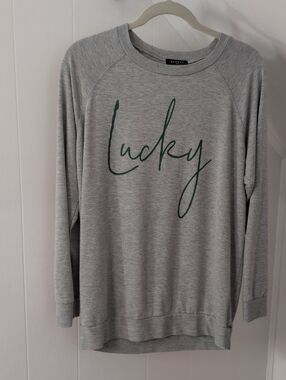 Zutter Gray "Lucky" Pullover Sweatshirt
